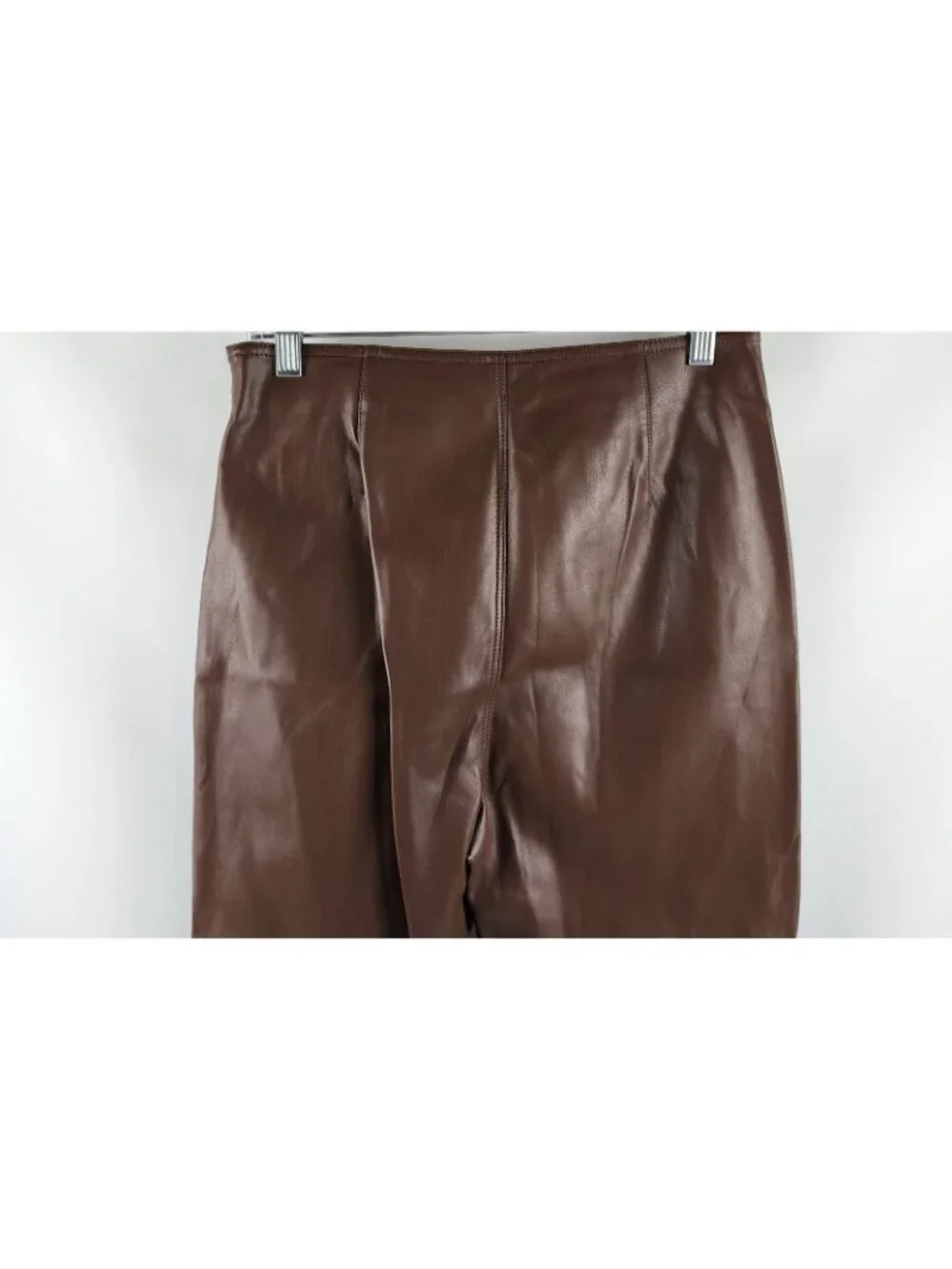 We The Free Jeans Womens 30x28 Brown Spitfire Faux Leather Skinny Side Zip Pant